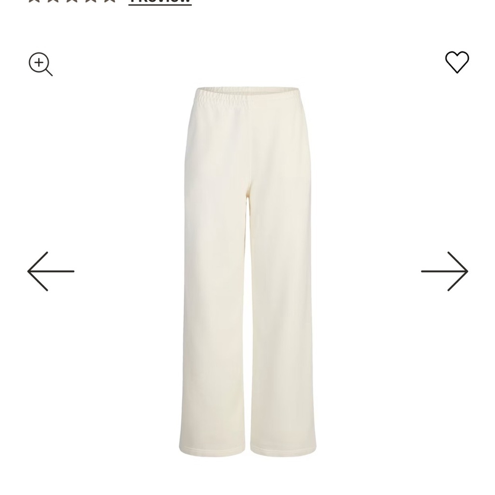 Skims French terry straight leg pant